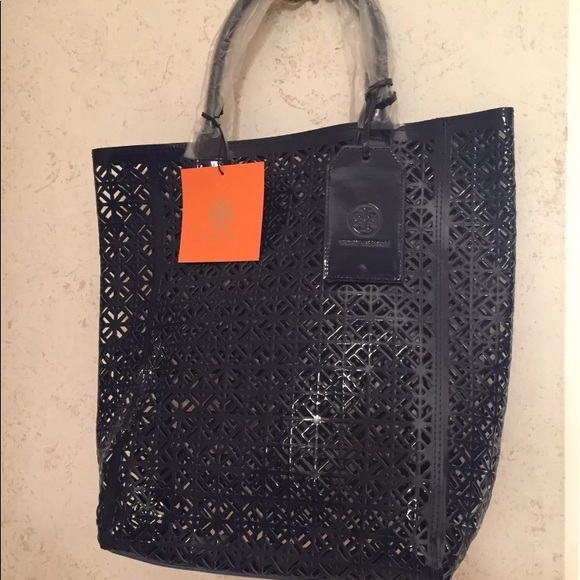 navy lace bag